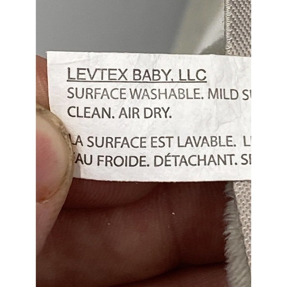 Gray Elephant Plush Lovey Baby Blue Security Blanket Levtex Baby - Picture 6 of 6